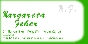 margareta feher business card